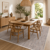 Cherie Distressed Lines Beige Grey Rug - CH05