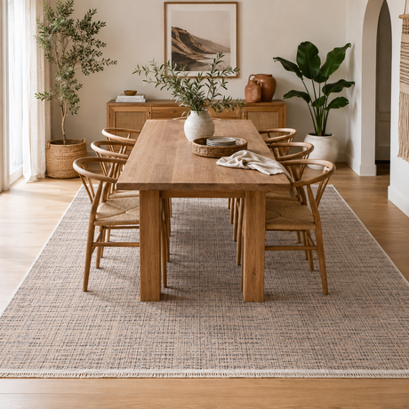 Cherie Distressed Look Beige Grey Rug - CH03
