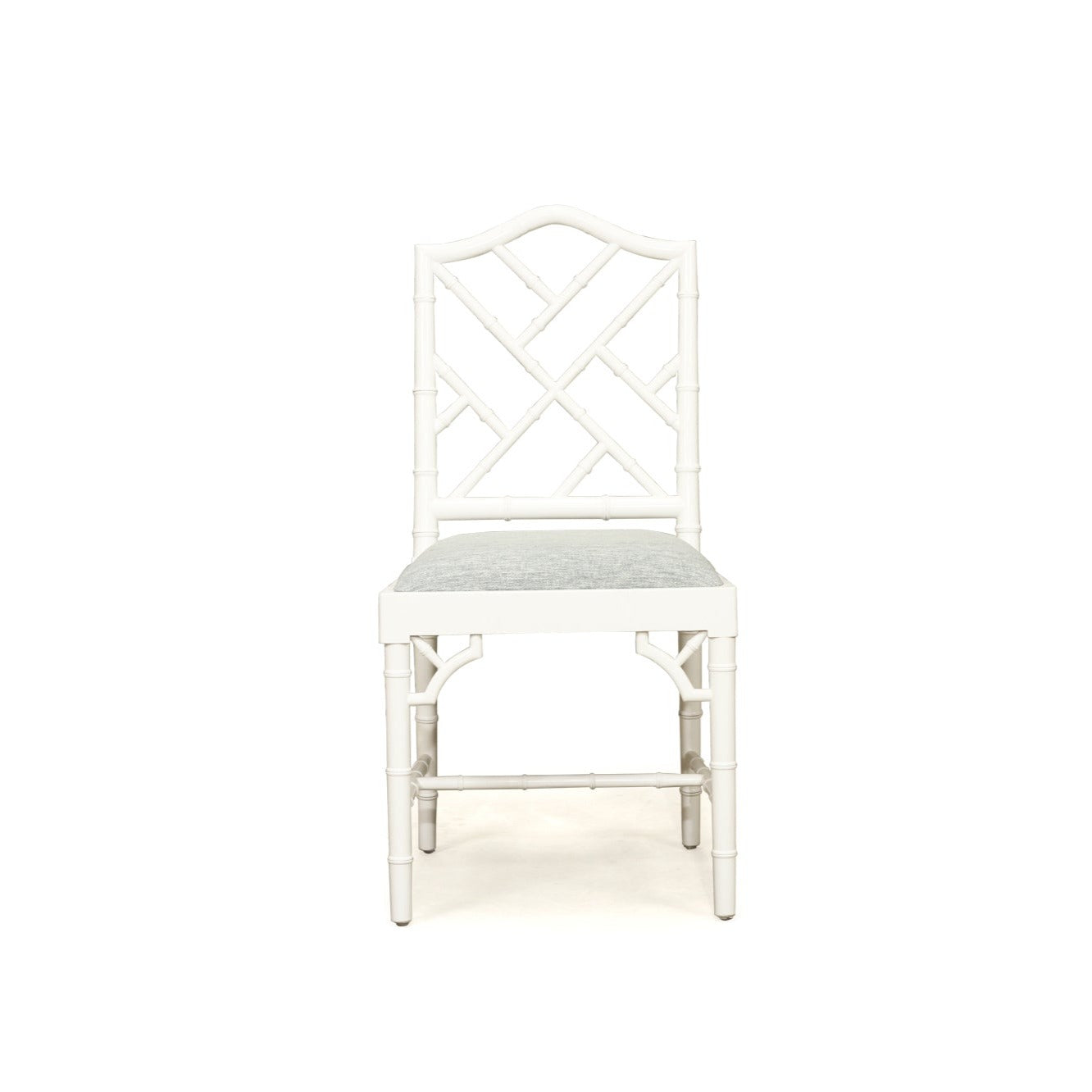 Chester Mahogany  Dining Chair - White with Duck Egg Fabric