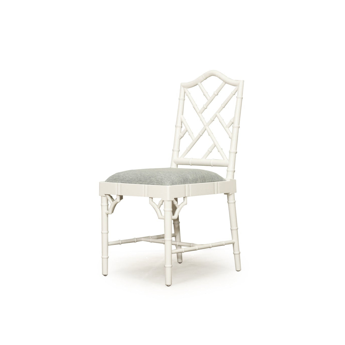 Chester Mahogany  Dining Chair - White with Duck Egg Fabric