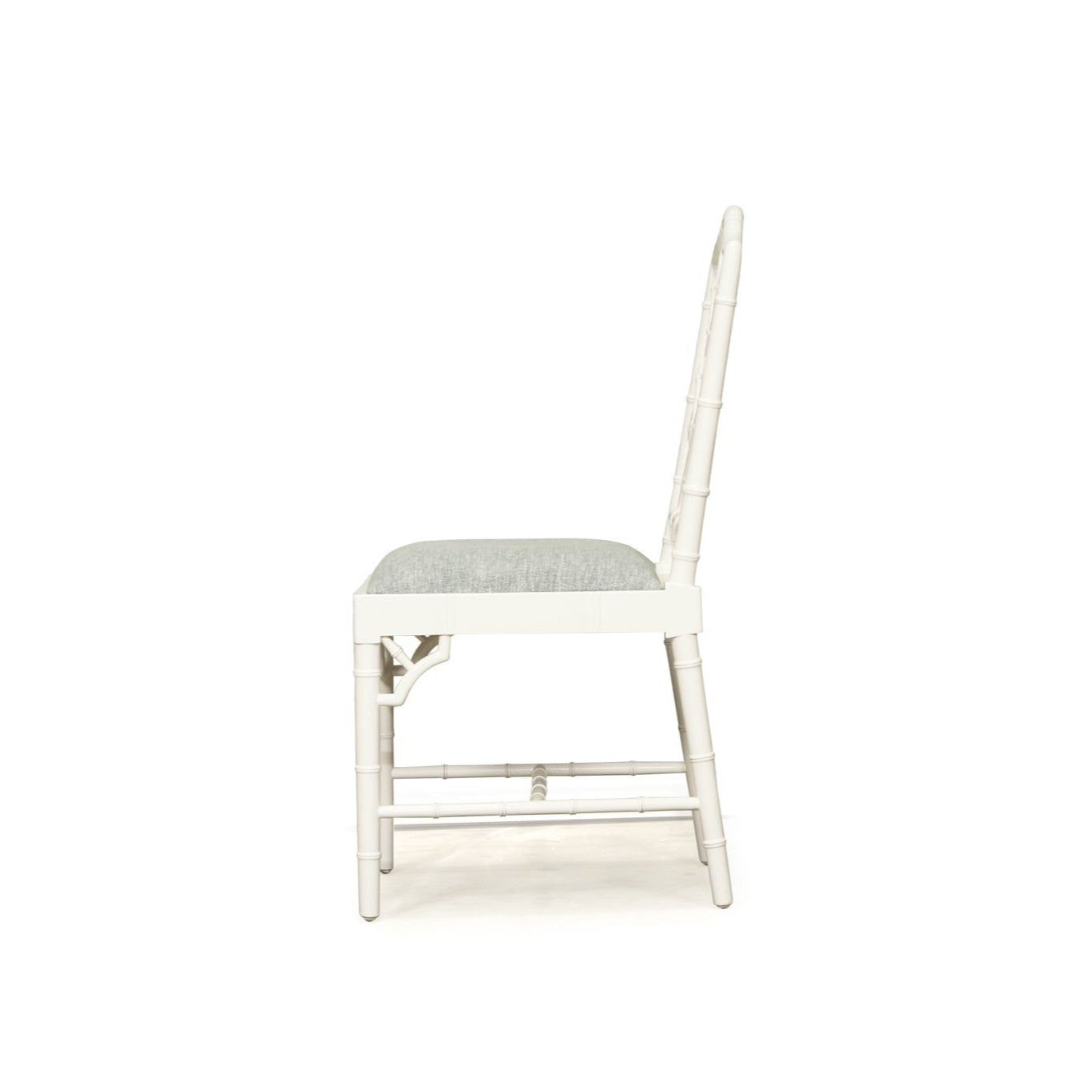 Chester Mahogany  Dining Chair - White with Duck Egg Fabric