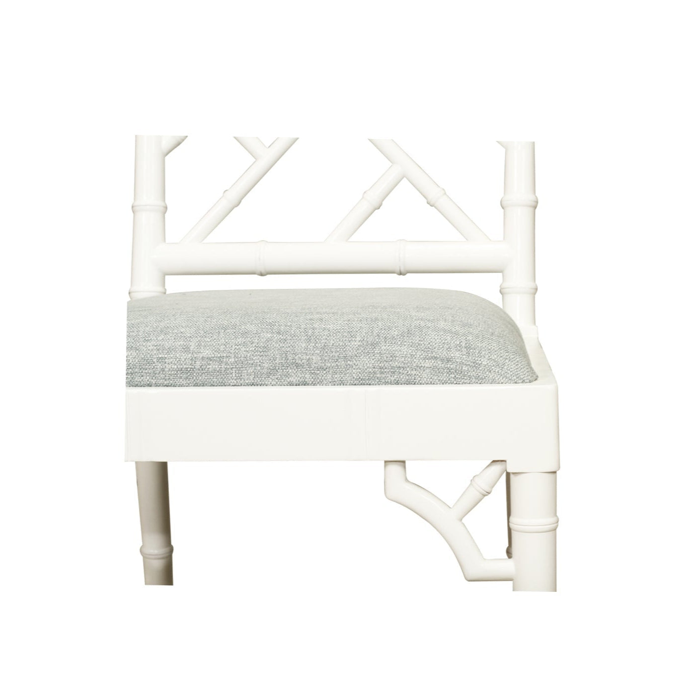 Chester Mahogany  Dining Chair - White with Duck Egg Fabric