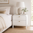 Chisholm Oak Bedside Table - White