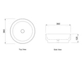Chloe White Basin (Round: 360x360x125) drawing