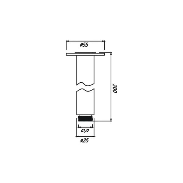 Chris Ceiling Shower Arm (Chrome)
