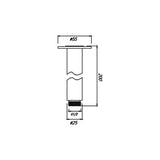 Chris Ceiling Shower Arm (Chrome)