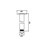 Chris Ceiling Shower Arm (Chrome)