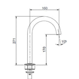 KOHLER Components Basin Spout - Tube (160mm)