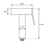 Toilet Bidet - Chrome Technical Drawing