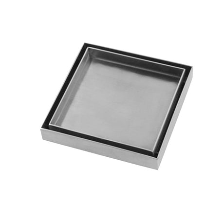 Chrome Shower Grate Floor Waste Drain Smart Insert Tile 120*120mm