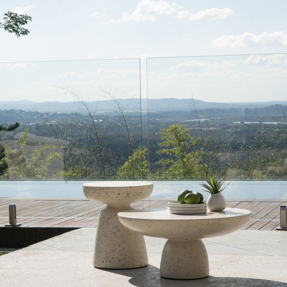 Clara Stone Resin Coffee Table -0.33m