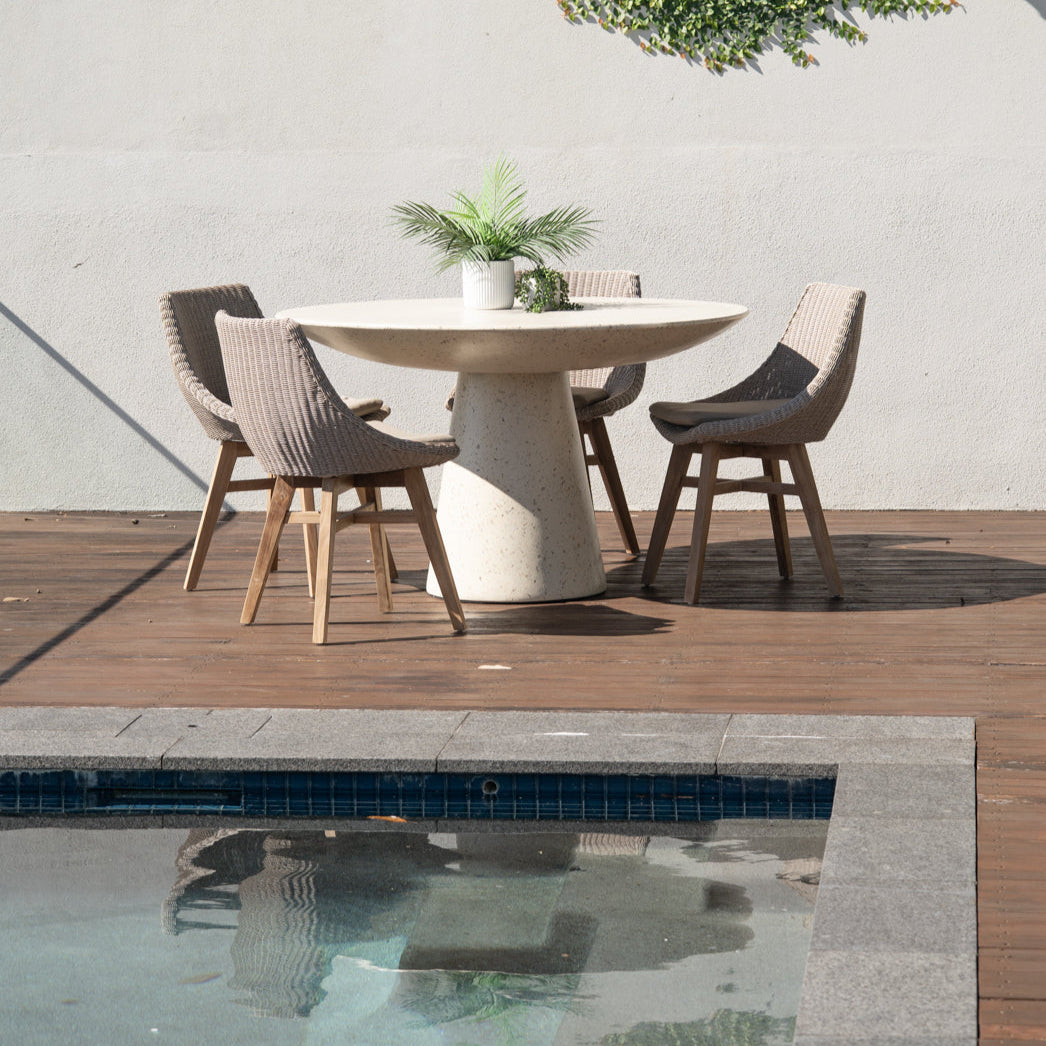 Clara Stone Resin Dining Table – 1.3m