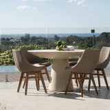 Clara Stone Resin Dining Table – 1.3m
