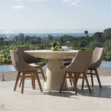 Clara Stone Resin Dining Table – 1.3m