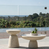 Clara Stone Resin  Side Table - 0.46m