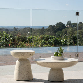 Clara Stone Resin  Side Table - 0.46m