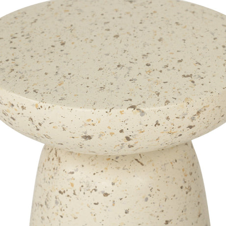 Clara Stone Resin  Side Table - 0.46m