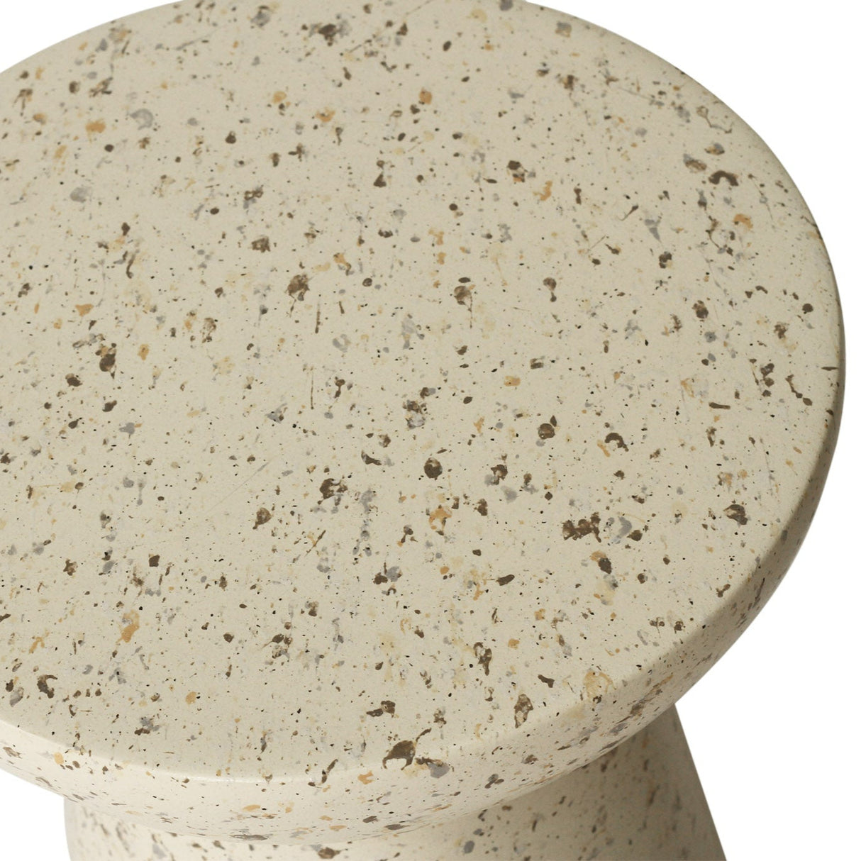 Clara Stone Resin  Side Table - 0.46m
