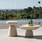 Clara Stone Resin  Side Table - 0.46m