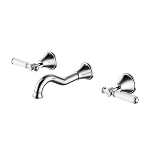 Clasico Bath Tap Set - Ceramic Handle - Chrome