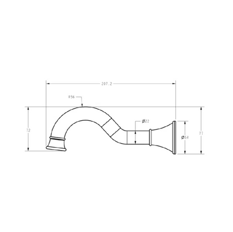 Clasico Goose Neck- Bath Spout