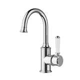 Clasico Goose Neck Ceramic Handle Basin Mixer HYB868-201A - Chrome
