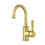 Clasico Goose Neck Brass Handle Basin Mixer - Brushed Gold