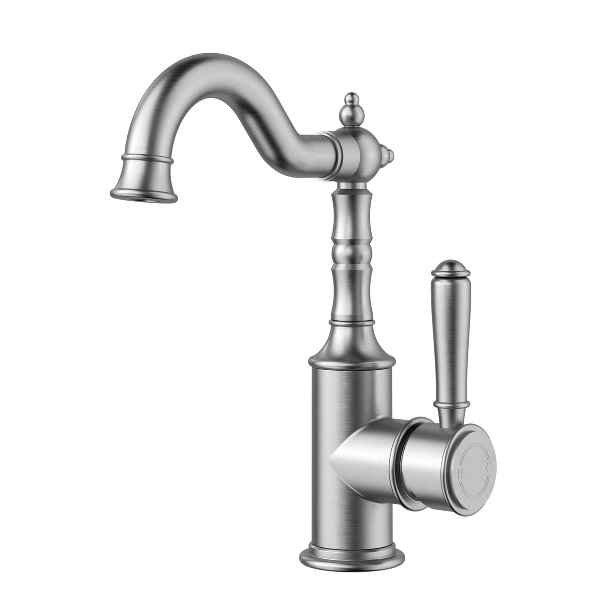 Clasico Goose Neck Standard Handle Basin Mixer - Brushed Nickel