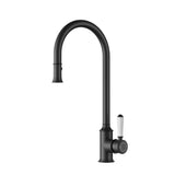 Clasico Pull-out Sink Mixer - Ceramic Handle - Matte Black