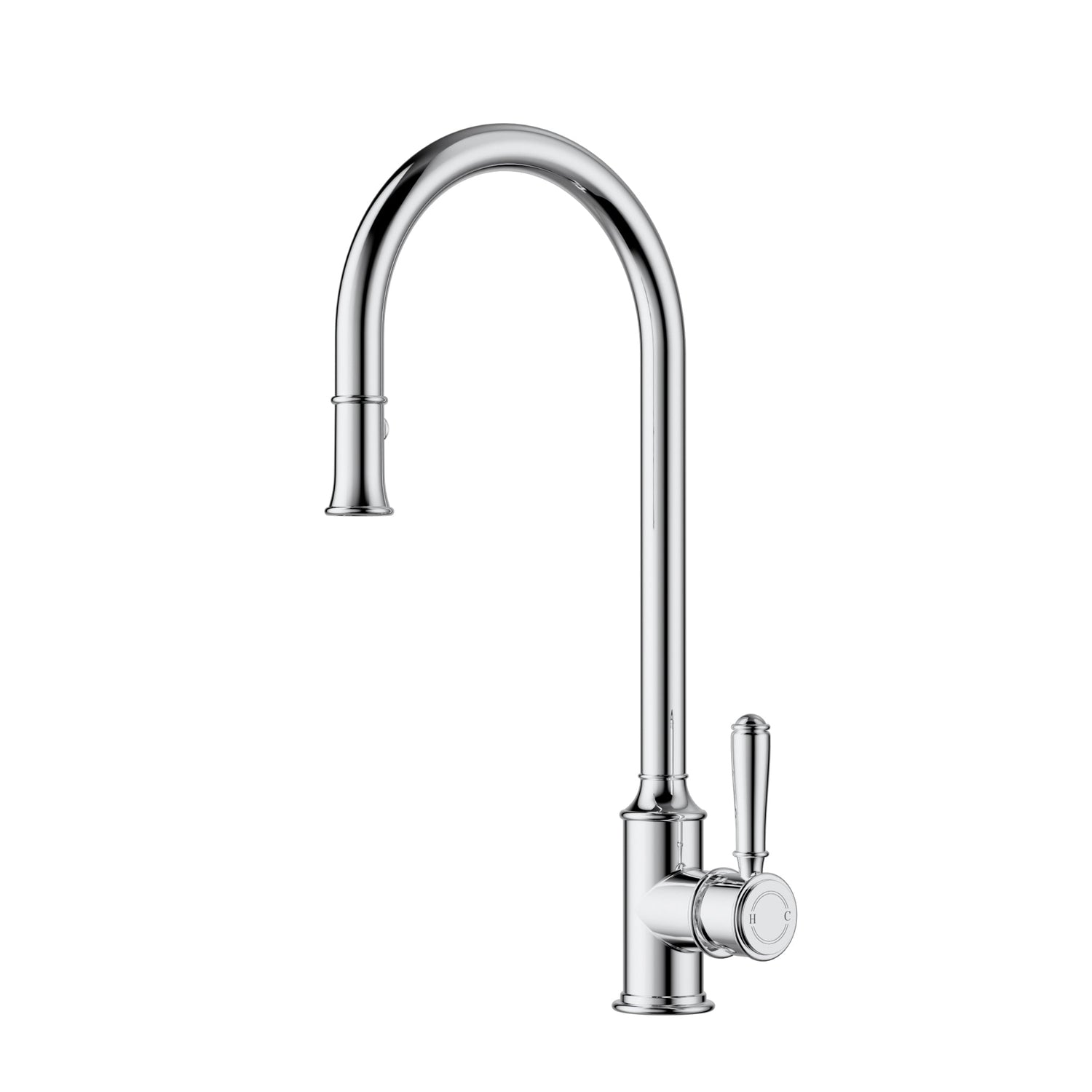 Clasico Pull-out Sink Mixer - Brass Handle - Chrome