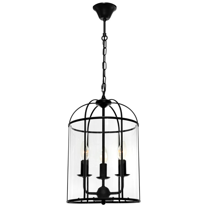 Clovelly_3Lt_Pendant_Black