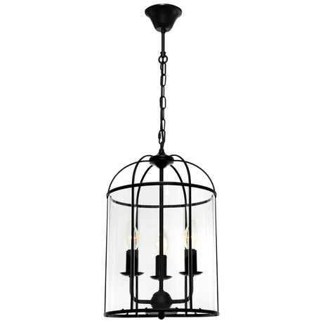 Clovelly_3Lt_Pendant_Black