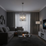 Clovelly 6Lt Pendant Chrome