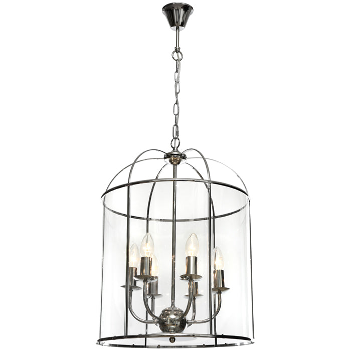 Clovelly 6Lt Pendant Chrome