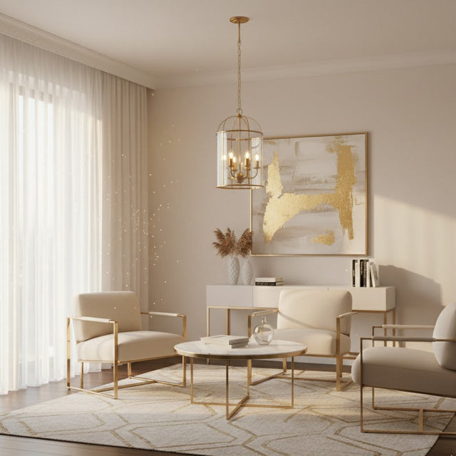 Clovelly 6 Light Pendant Gold