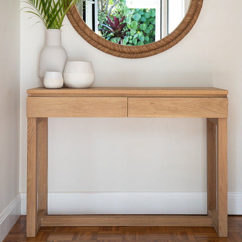 Clover American Oak Console Table – 1.1m