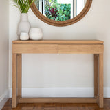 Clover American Oak Console Table – 1.1m