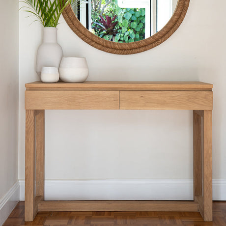 Clover American Oak Console Table – 1.1m