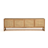Clover American Oak Entertainment Unit - Four Door - Natural 2m