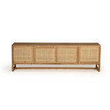 Clover American Oak Entertainment Unit - Four Door - Natural 2m