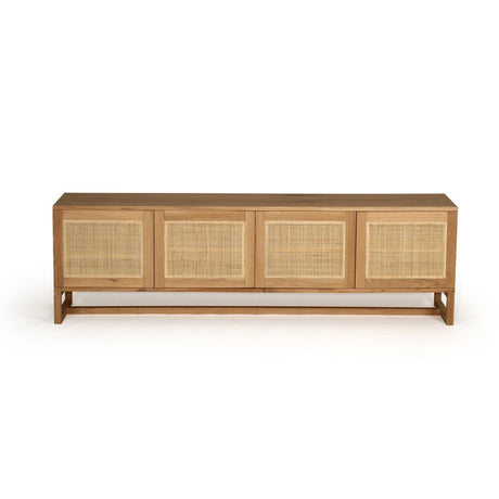 Clover American Oak Entertainment Unit - Four Door - Natural 2m