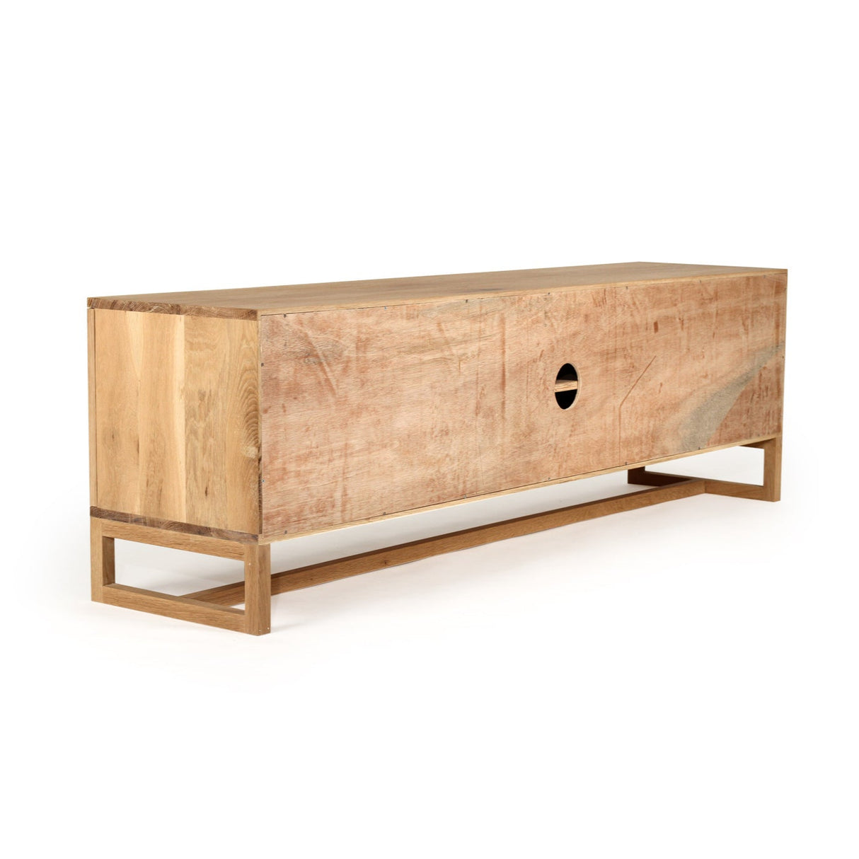 Clover American Oak Entertainment Unit - Four Door - Natural 2m