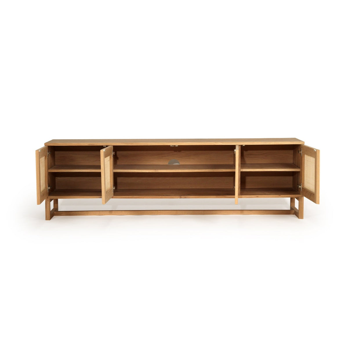 Clover American Oak Entertainment Unit - Four Door - Natural 2m
