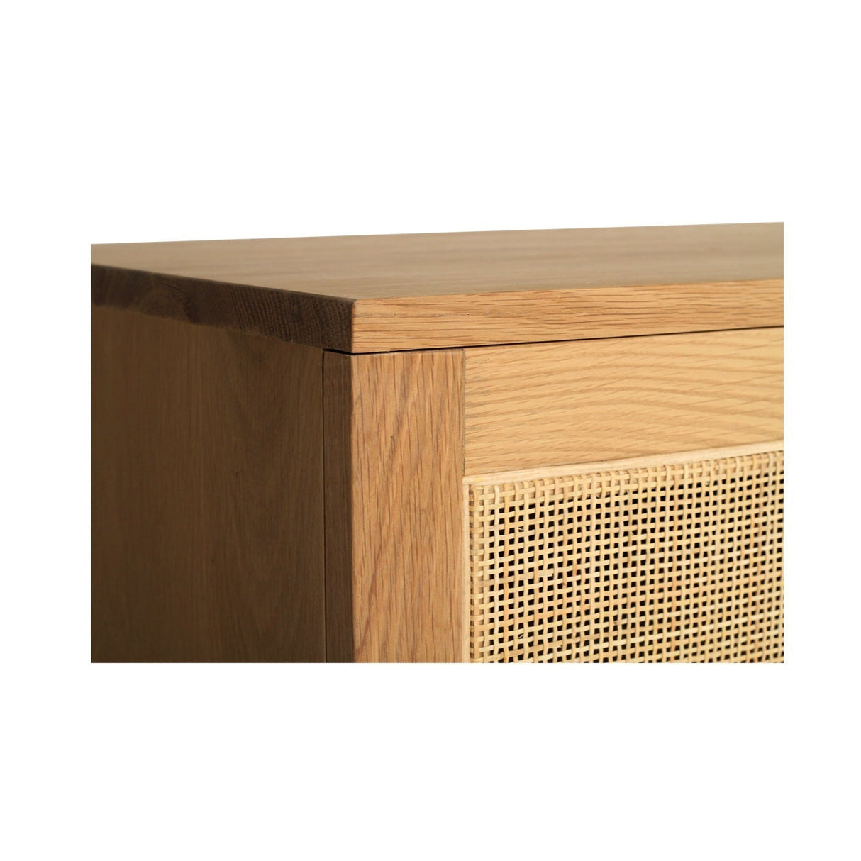Clover American Oak Entertainment Unit - Four Door - Natural 2m