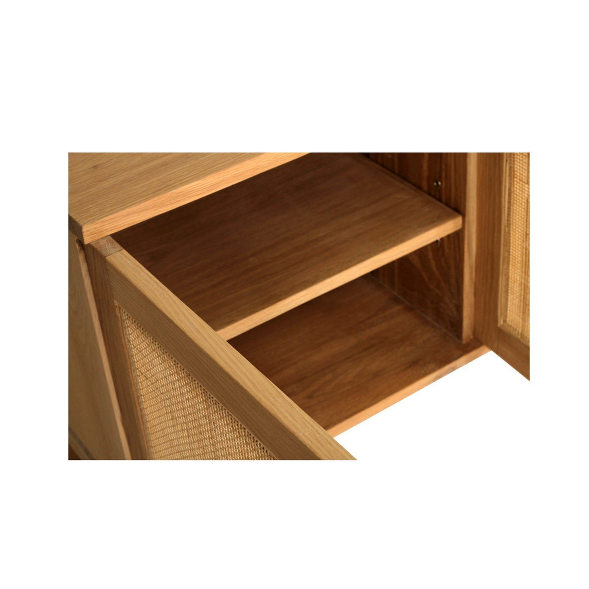 Clover American Oak Entertainment Unit - Four Door - Natural 2m
