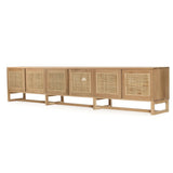 Clover  American Oak Entertainment Unit – Six Door – Natural 3m