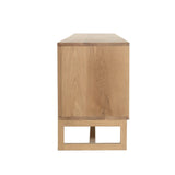 Clover  American Oak Entertainment Unit – Six Door – Natural 3m