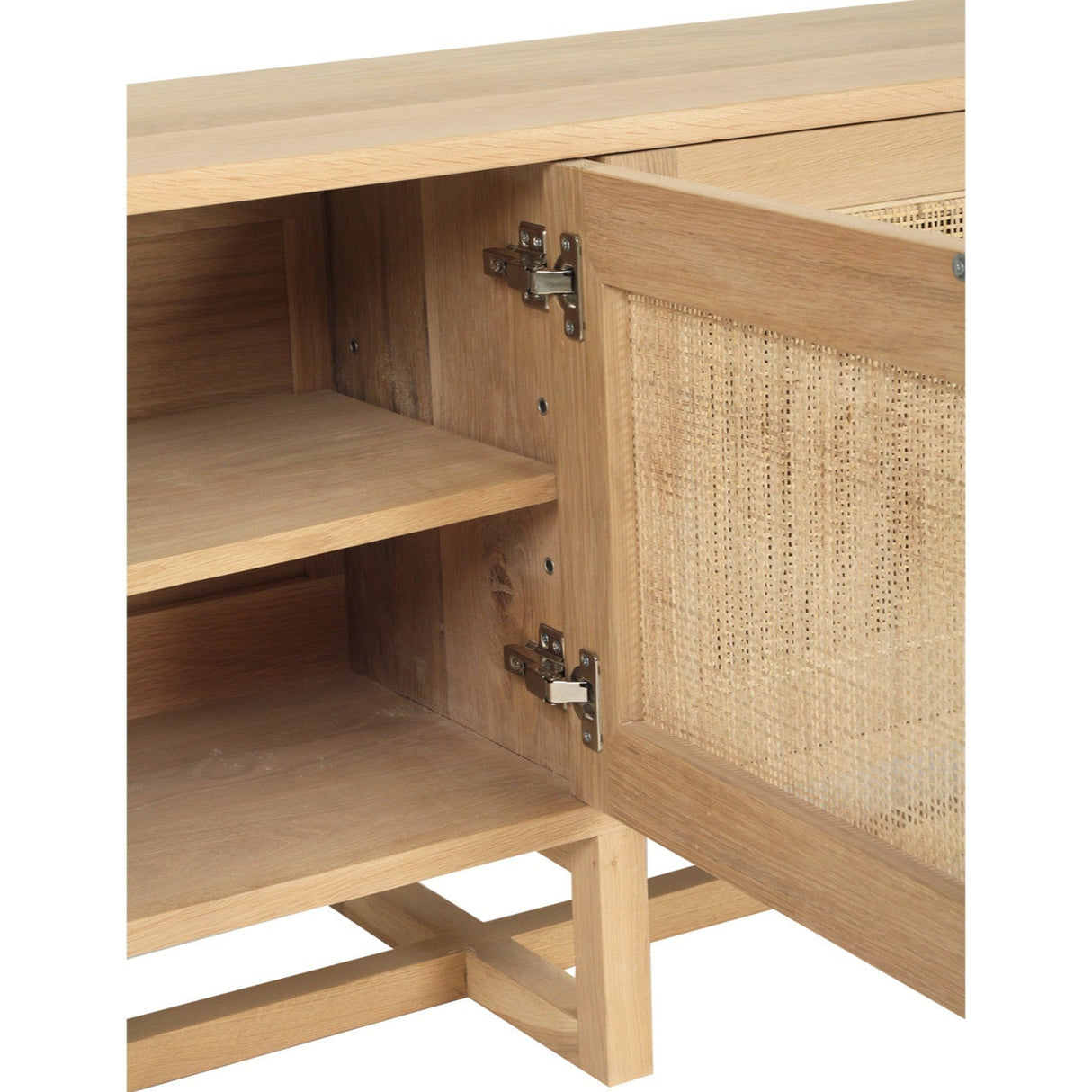Clover  American Oak Entertainment Unit – Six Door – Natural 3m