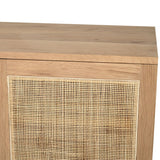 Clover  American Oak Entertainment Unit – Six Door – Natural 3m