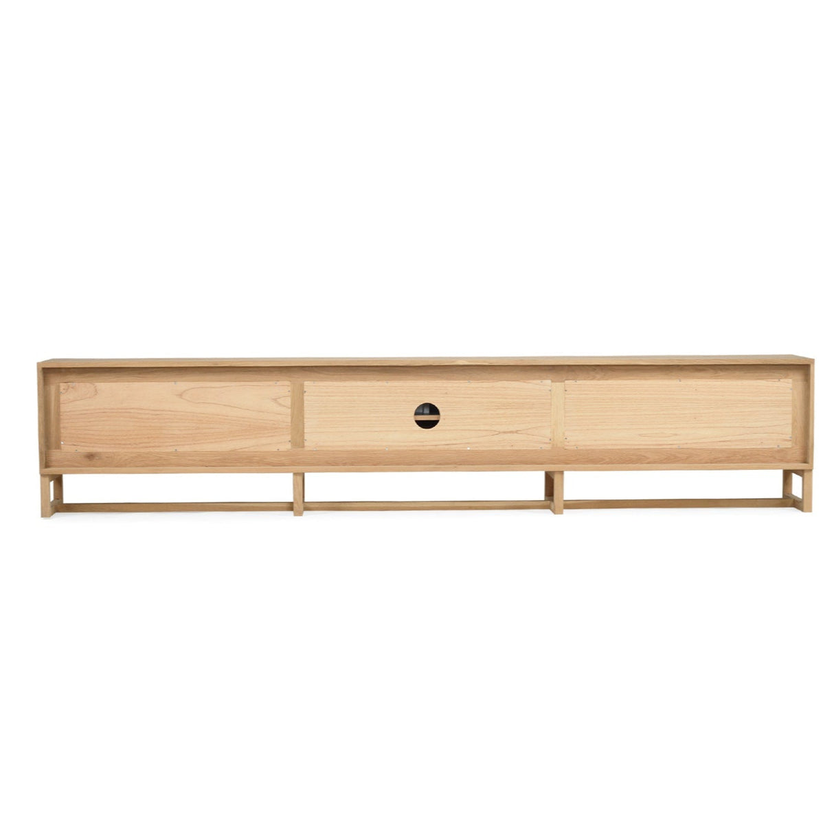 Clover  American Oak Entertainment Unit – Six Door – Natural 3m